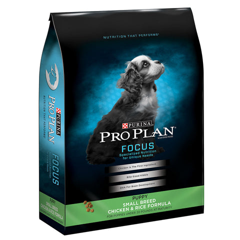 Purina Pro Plan High Protein Small Breed Focus Chicken & Rice Formula Dry Puppy