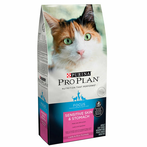 Purina Pro Plan FOCUS Sensitive Skin & Stomach Adult Dry Cat Food Lamb & Rice