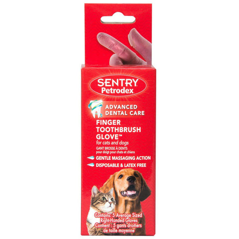 Petrodex Dental Dog Finger Toothbrush Glove, 5 Ct.