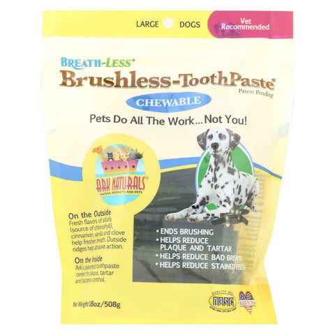 Ark Naturals Breath-less Brushless-toothpaste Chewable Large Dogs