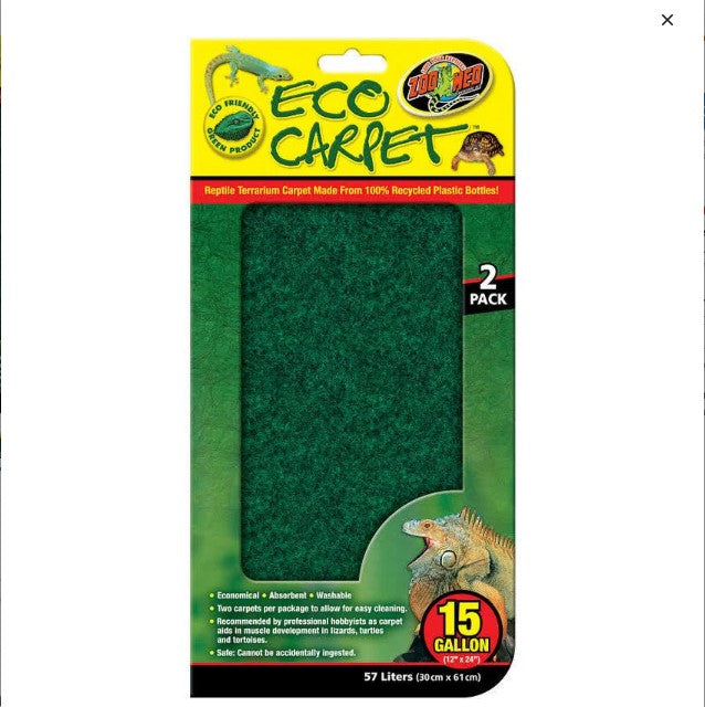 ZOO MED REPTILE CAGE CARPET (15 GAL) 2 PACK
